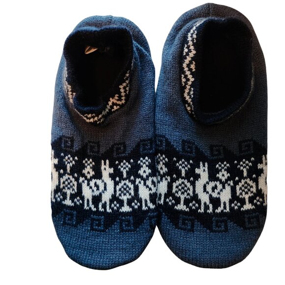 ALPACA Hand Knit Warm Bootie Slipper Socks Cushion Insole Adult Size 5-11 NWT - Picture 2 of 6